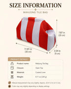 Leopard Print American Mahjong Tile Bag – Wide Open Mahjong Storage Bag, 5 Colors