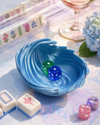 Ocean Wave Dice Tray for American Mahjong, 3D Printed Decorative Mahjong Dice Holder, Game Night Accessory