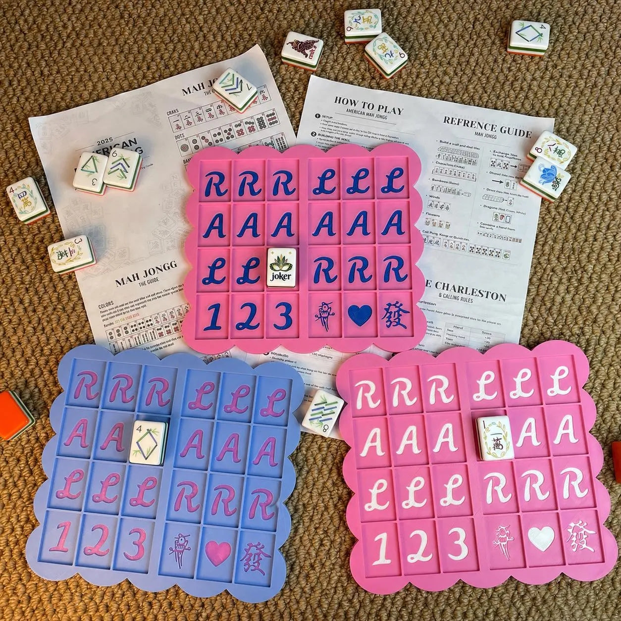 1pc American Mahjong Solo Practice Board | Charleston Training Tool