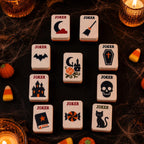 Halloween American Mahjong Set – Pumpkin Ghost Witch Hat Mahjong Tiles