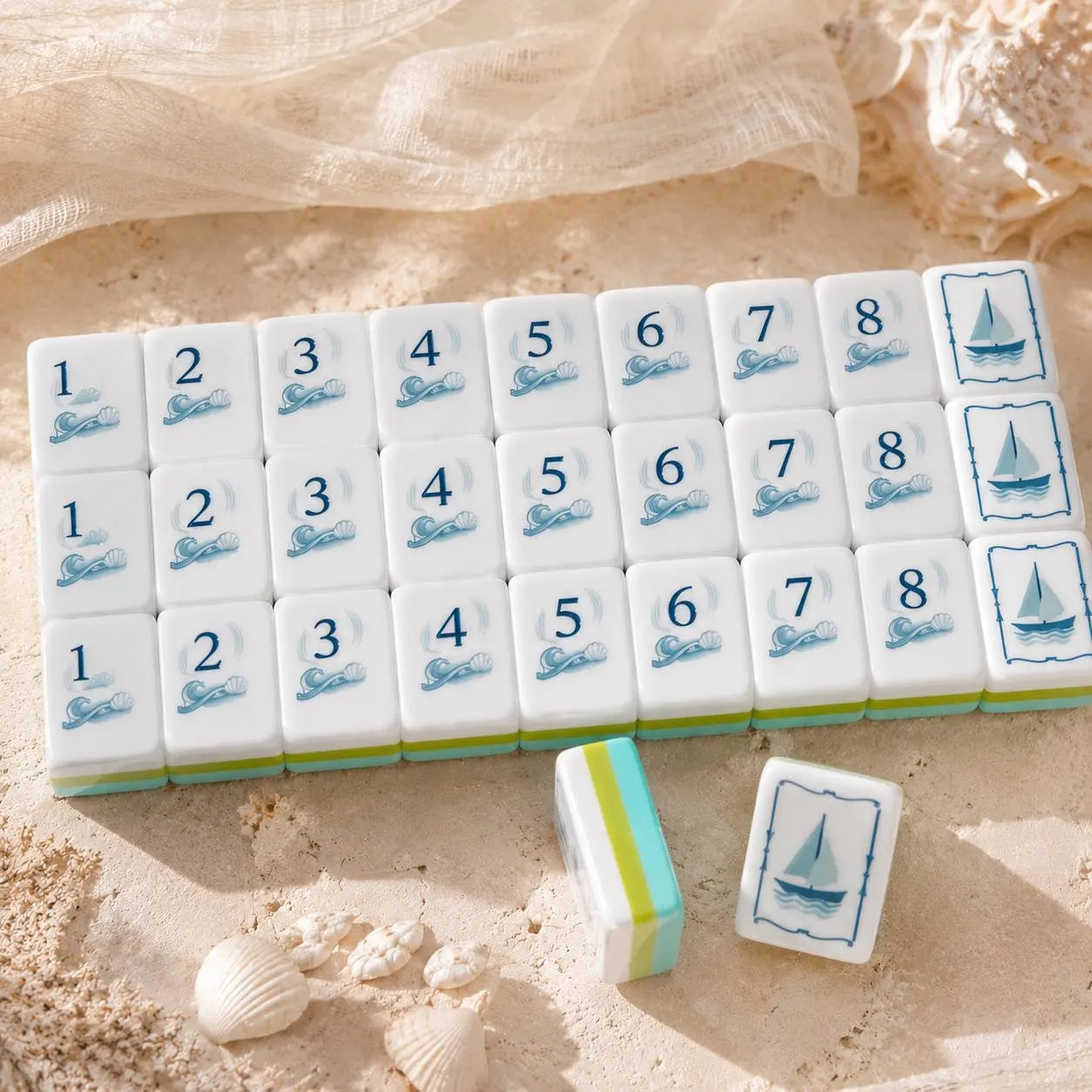 Ocean-Inspired American Mahjong Set | Layered Acrylic Mahjong Tiles