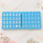 1pc Foldable American Mahjong Practice Board – Solo Charleston Trainer with 24 Numbered Slots