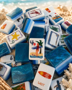 Ocean-Themed American Mahjong Set, Coastal Beach Mahjong Tiles for Game Night, Vacation & Mahjong Lovers