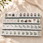 The Jade Legacy Collection – Engraved & Color-Filled Acrylic American Mahjong Tiles