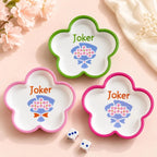Flower American Mahjong Dice Tray | Floral Joker Dice Holder
