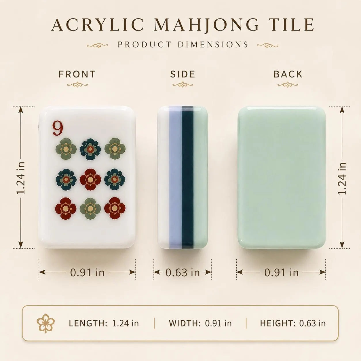 The Jade Legacy Collection – Engraved & Color-Filled Acrylic American Mahjong Tiles