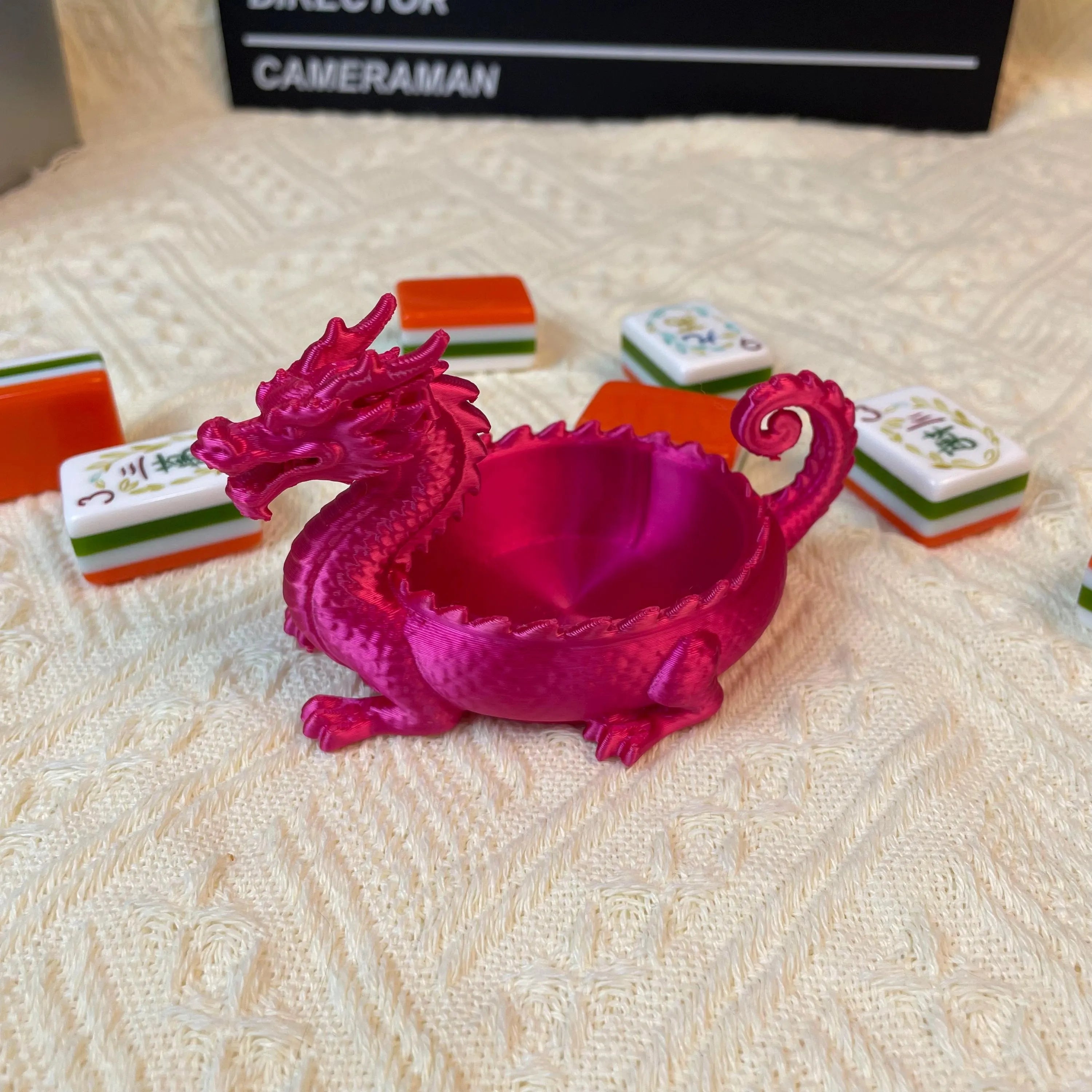 Dragon American Mahjong Dice Tray – 3D Printed Mahjong Accessory