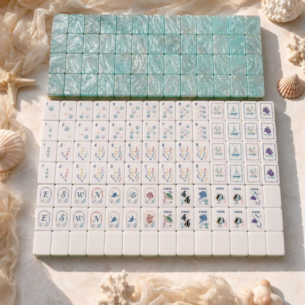 Ocean-Inspired American Mahjong Set | Layered Acrylic Mahjong Tiles