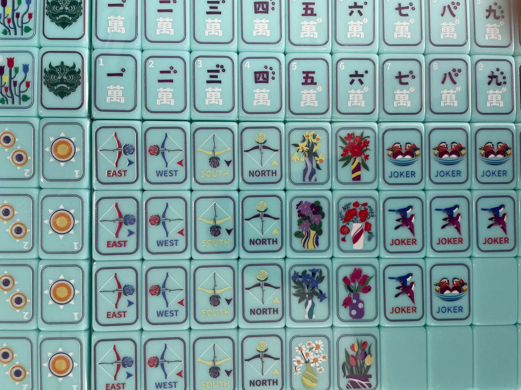 Coastal Aqua American Mahjong Set – Ocean-Inspired Mahjong Tiles