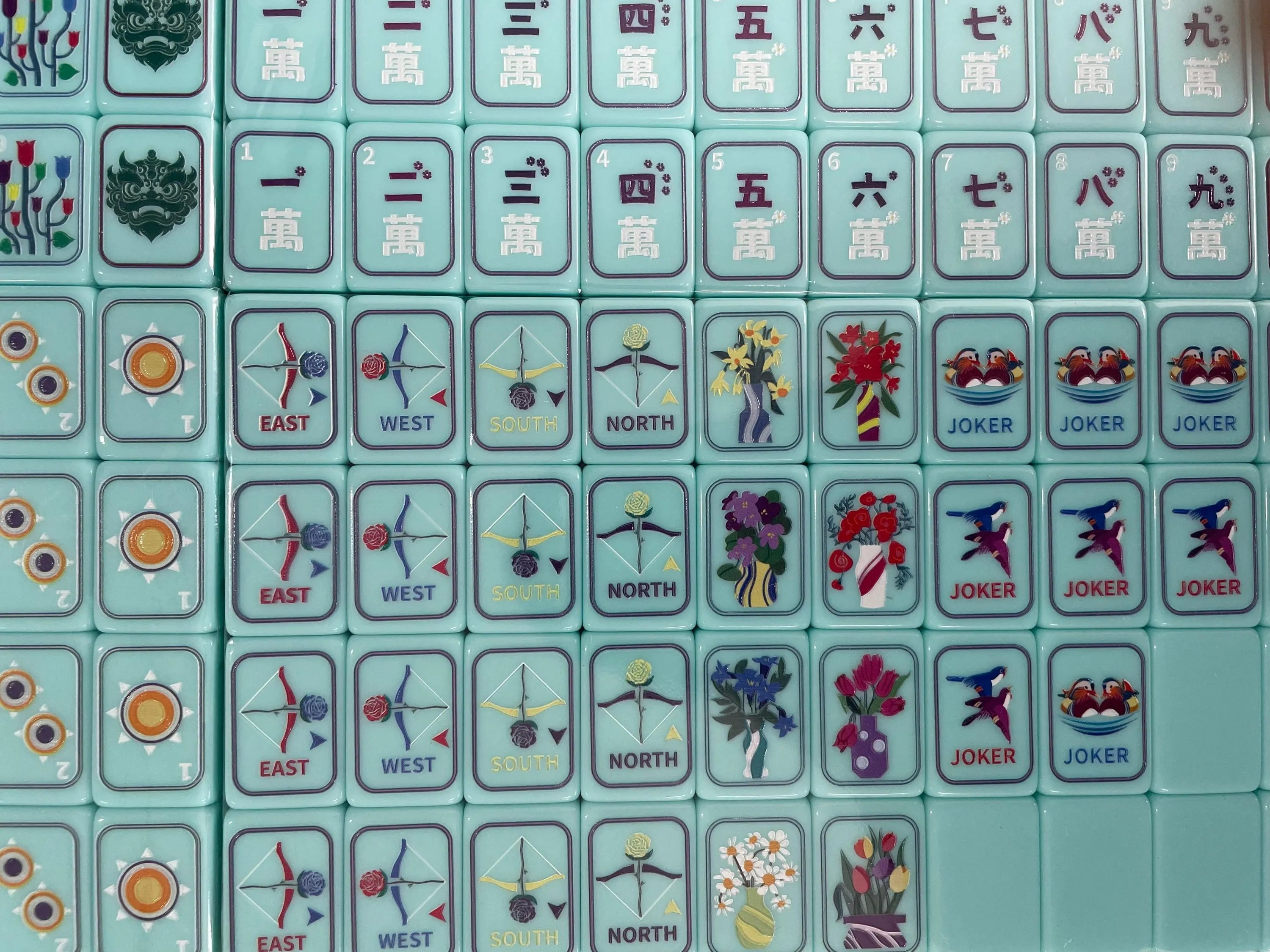 Coastal Aqua American Mahjong Set – Ocean-Inspired Mahjong Tiles