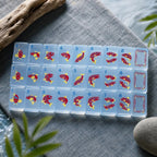 Wildlife American Mahjong Set – Translucent Blue Acrylic Nature Tiles