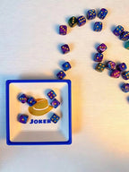 Cowboy Joker Mahjong Dice Tray – Blue & White Dice Holder