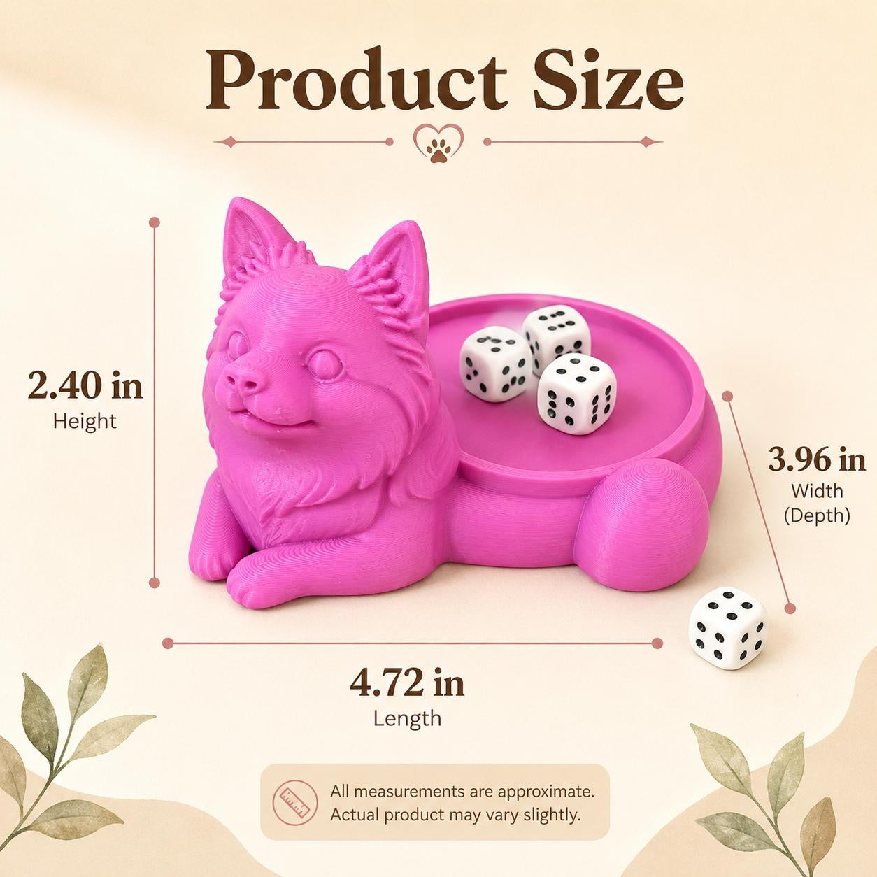 3D Printed Dog Mahjong Dice Tray – Cute Dice Holder & Game Night Accessory for Dog Lovers