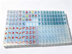 Wildlife American Mahjong Set – Translucent Blue Acrylic Nature Tiles