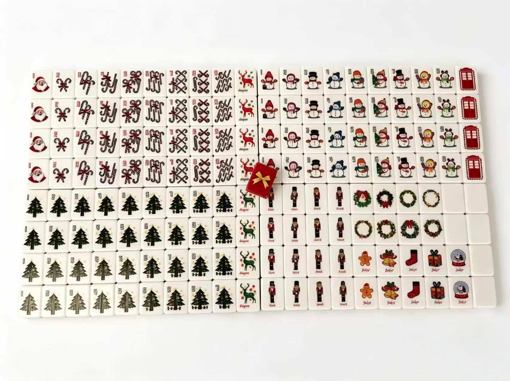 Christmas American Mahjong Set – Holiday Mahjong Tiles for Festive Game Night