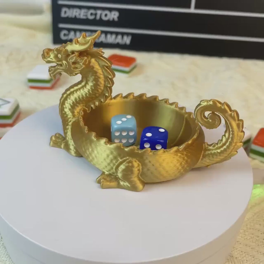 Dragon American Mahjong Dice Tray – 3D Printed Mahjong Accessory