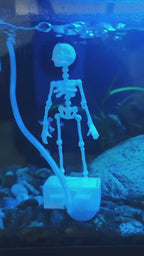 Gold Dancing Skeleton Aquarium Bubbler Air Stone Fish Tank Halloween Ornament
